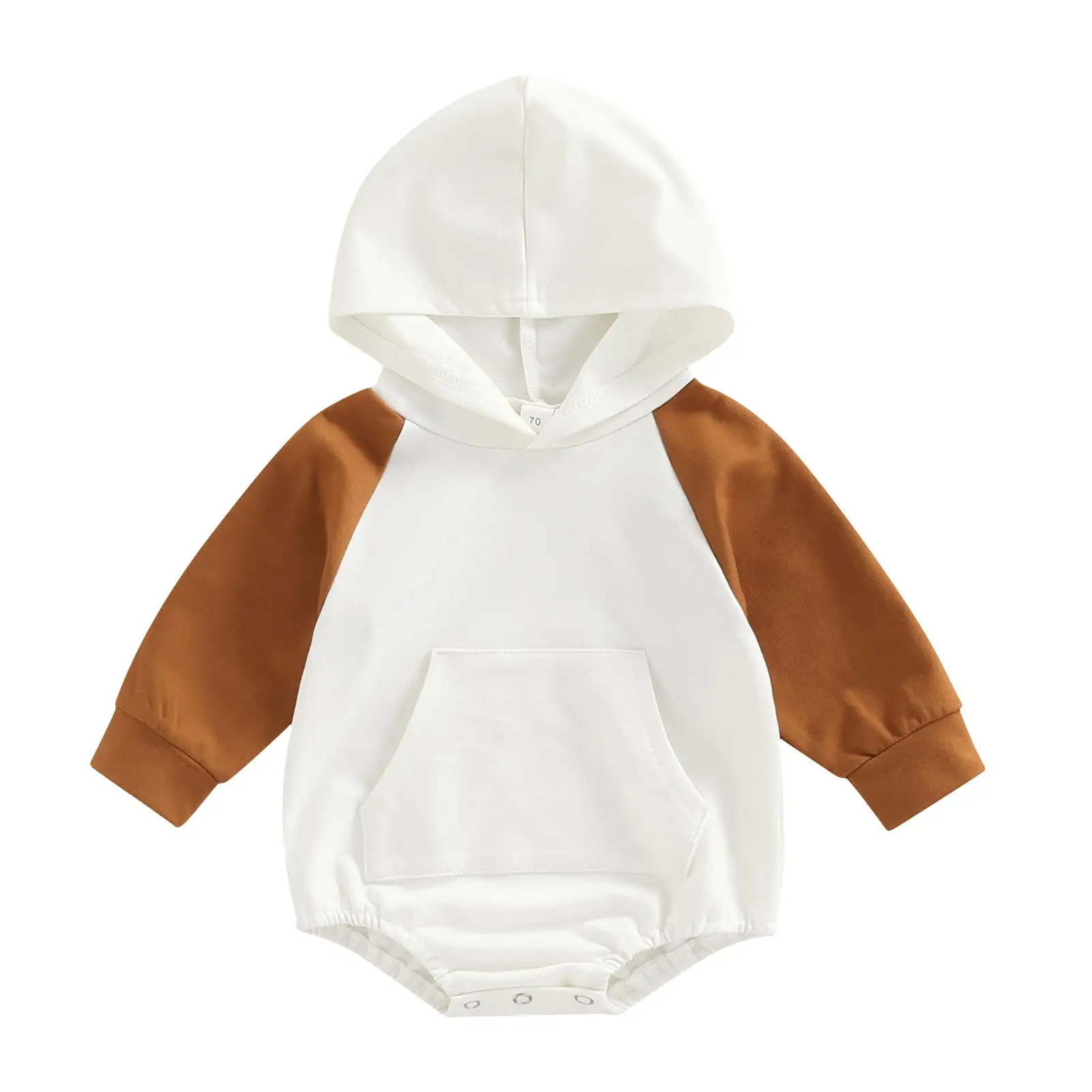 कस्टम कॉटन लंबी आस्तीन बेबी गर्ल बॉय हुडी रोम्पर बॉडीसूट उच्च गुणवत्ता वाली हुडी पुलओवर स्वेटशर्ट बेबी विंटर रोम्पर