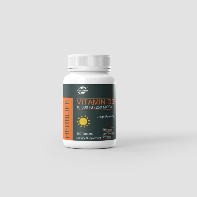 OEM/ODM Hot Selling Vitamin D3 10,000IU (250mcg), 1 Year Supply for Healthy Muscle Function and Immune Support, 360 Tablets
