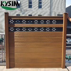 โพสต์อลูมิเนียมกับประตู Wpc รั้วไม้พลาสติกคอมโพสิตแผงรั้ว - Product Image 3