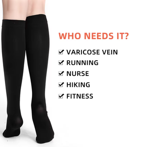 Calcetines <span class=keywords><strong>de</strong></span> Compresión Médicos, Sólidos, Cómodos, Transpirables, Delgados, hasta la Rodilla, Tejidos, <span class=keywords><strong>para</strong></span> Primavera - Product Image 1