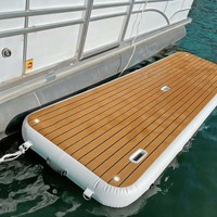 Bateau gonflable publicitaire extérieur personnalisé en PVC écologique, ponton flottant latéral en Drop Stitch pour île aquatique