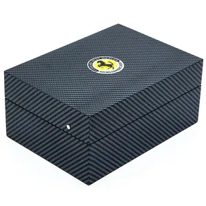 Factory Custom Carbon Fiber Uhren box Luxus Uhren boxen Großhandels preis von Mode 1 Slot Holzbox für Uhren