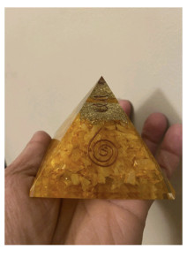 New Citrine Orgone Pyramid Manifest Abundance and Positive Energy Orgone Pyramids Gemstone with Citrine Home Decor & <b>Gift</b> - Product Image 3