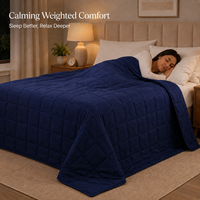 Couverture lestée matelassée en coton moelleux, épaisse, douce, chaude, respirante, plusieurs options de couleurs, poids et taille personnalisables pour hôpital et hôtel