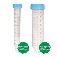 Tube à centrifuger en plastique personnalisé pour laboratoire, à fond conique, gradué, stérile, jetable, 15 ml, 50 ml