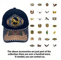 Gorra de Béisbol Unisex de 6 Paneles con Logo 3D Metálico Estilo Occidental, Informal, de Mezclilla, Lona, Jersey, Malla, para Pesca, Playa y Aire Libre
