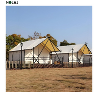 Tente de camping haut de gamme pour la famille, imperméable, en PVC, style chasse, avec structure en aluminium, 4 saisons, ignifuge, écologique