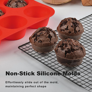 Bán buôn Silicone khuôn bánh với không dính & cấp thực phẩm tính năng biểu tượng tùy chỉnh công cụ nướng bánh và muffin cup khay - Product Image 5
