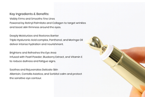 Crème hydratante pour les yeux sans parfum à l'acide hyaluronique et au beurre de karité pour la sécheresse hivernale avec effet lissant aux oligopeptides - Product Image 6