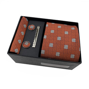 Corbata para hombre Corbata Caja de regalo Conjunto de gemelos cuadrados de bolsillo y corbata Bar Conjunto de lujo Paisley Corbatas Boda para hombres de negocios - Product Image 4