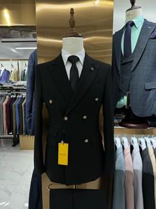 Ensemble <span class=keywords><strong>de</strong></span> <span class=keywords><strong>Costume</strong></span> Croisé <span class=keywords><strong>de</strong></span> Luxe pour Homme avec Veste, Pantalon et <span class=keywords><strong>Gilet</strong></span> Idéal pour Réunions d'Affaires - Product Image 3