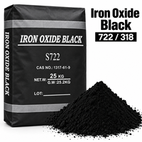 Pigment noir d'oxyde de fer en poudre Fe3O4 330 722 en gros pour ciment, béton, revêtement, caoutchouc, plastique, construction