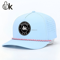 Gorra de béisbol de 5 paneles bordada a medida con cuerda, impermeable, perforada, para deporte y golf, tendencia 2026