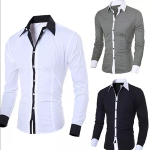 TKAN633 Nuevo listado de productos personalizados Camisa de vestir informal de negocios para hombres Camisa de manga larga de moda de lujo Camisa social para hombres - Product Image 1