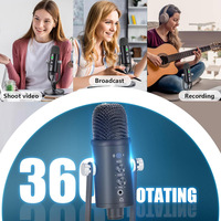 Oyun akışı podcast için usb'li mikrofon tak ve çalıştır kondenser bilgisayar PC mikrofon