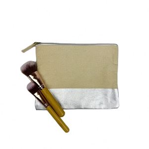 Sac de maquillage portable grande capacité en toile de coton biologique avec logo personnalisé, pochette de voyage pour femme, fermeture éclair, mode, usage quotidien – Offre Spéciale - Product Image 1
