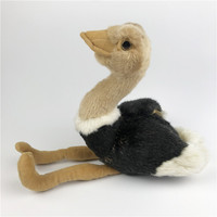 Fabricant direct, peluche super douce en forme d'autruche, jouet de zoo, cadeau pour animaux de compagnie, animal simulé, ours en peluche, jouet en coton PP lavé