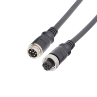 Adaptateur universel GX12 6pin électrique Aviation mâle femelle courant faible 1A injecté avec câble PVC 24AWG