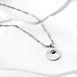 Costume Small Star <b>Blue</b> Eyes Roundness Pendant Necklace Jewelry Chain Necklaces for Women - Product Image 6