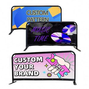 Customized Large Format Art Show Fence Advertising Pedestrian Barrier 1M X 2M Cafe Barrier Banner for Planter Advertising Post - Product Image 1