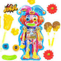 Fabricant chinois de bonbons vend en gros des gommes fluorescentes en forme de clown contenant 50% de jus de fruits, collations pour enfants certifiées Halal.