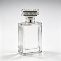 Capuchon de parfum de luxe orné de motifs floraux en alliage de zinc, couvercle octogonal vintage en Zamac, placage antique, logo personnalisé
