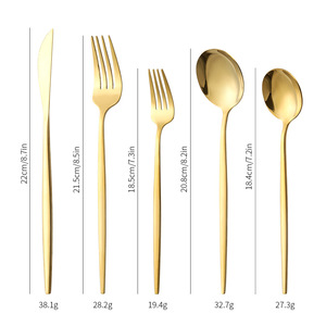 Rose Gold Eco-Friendly 40-Piece Travel Cutlery Set for Wedding and <b>Christmas</b> Luxury Stainless Steel Flatware - Product Image 2