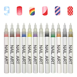 Penne per Nail Art da 0,7 mm, Pennarelli per Nail Art ad Asciugatura Rapida e Impermeabili per <span class=keywords><strong>Disegno</strong></span>, Punteggiatura, Regali di Natale e Decorazioni per Unghie - Product Image 1