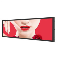 Reproductor de Publicidad Digital para Señalización, Pantalla LCD Ultra Ancha para Estantes de Supermercado, Barra de Video Estirada