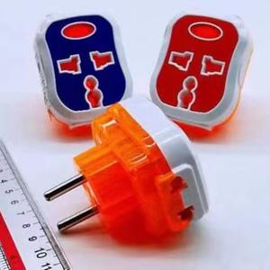 JMDQ ปลั๊กแปลงไฟแบบยุโรป 100-240V วัสดุ ABS พร้อมไฟแสดงสถานะสำหรับเครื่องใช้ไฟฟ้าในครัวเรือน - Product Image 1