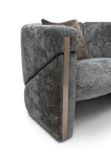 Chaise longue design moderne et haut de gamme de luxe <span class=keywords><strong>Fauteuil</strong></span> en velours <span class=keywords><strong>vert</strong></span> Sculptura avec détails en métal <span class=keywords><strong>Fauteuil</strong></span> <span class=keywords><strong>club</strong></span> contemporain - Product Image 4