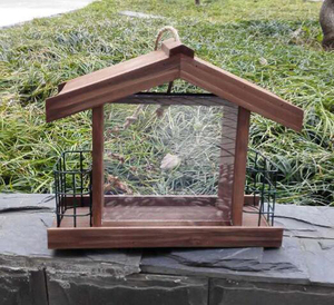 Amazon Venta caliente de pájaro de madera alimentador con ventana de acrílico - Product Image 3