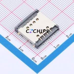 C7406-01 SIM Card Connector SMD Connector ( Body Max Height: 3.4mm )( Operating Temperature: -40℃~+85℃ ) - Product Image 1