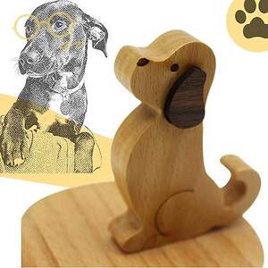 Support de téléphone portable en bois, multifonctionnel, mignon, en forme d'animal, non pliable, à un seul niveau, type support de rangement, vente en gros LYP - Product Image 3