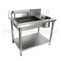 Table de cuisson manuelle commerciale directe, 0.8m, emballage kfc, table de cuisson pour poulet frit