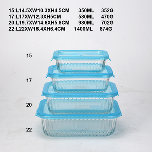 Recipiente de Vidrio Transparente para Almacenamiento de Alimentos, Apto para Microondas, con Tapa de Vidrio Templado de Borosilicato, Caja Bento, Libre de BPA - Product Image 3