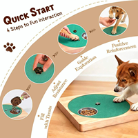 Planche à gratter en bois pour ongles de chien, lime à griffes, jouet de soin des pattes, base coulissante avec gamelles en acier inoxydable pour animaux de compagnie
