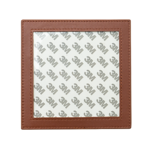 Marco de Fotos Cuadrado de Cuero Hecho a Mano con Técnica de Needlepoint, Impermeable, Adhesivo 3M, Tamaño y Logotipo Personalizables para Decoración del Hogar/Oficina/Hotel - Product Image 1