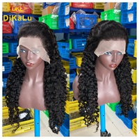 DKL Perruque en cheveux humains brésiliens, ondulations souples, Lace Front 13x4, sans colle, Perruque frontale en dentelle HD 13x6, pré-épilée
