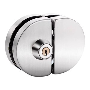 Stainless Steel Glass Door <b>Lock</b> Spherical Shape <b>Key</b> Operated For Office Shop Use - Product Image 1