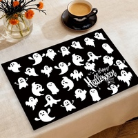 Nouveau Set de Table Noir Halloween Prix Usine, Dessous de Plat et Napperons Anti-Brûlure et Anti-Graisse pour une Ambiance Festive à la Maison