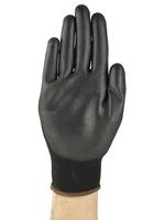 Gants de travail de sécurité Ansell Hyflex 48-101 noirs, revêtement PU, doublure en nylon, imperméables, résistants à l'abrasion, multi-usages, pour usage extérieur