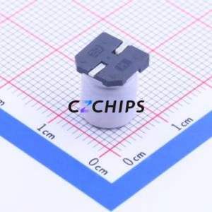 ตัวเก็บประจุแบบอิเล็กโทรไลต์อะลูมิเนียม SMD รุ่น VE-471M0JTR-0810, ขนาด D8xL10 มม. ความจุ 470uF 20% แรงดัน 6.3V ขา 8 มม. - Product Image 2