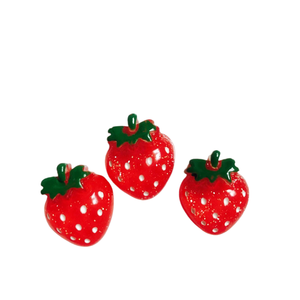 Accessoires de bijoux en résine DIY caoh Fraise, coiffes pour petites filles, cordons pour cheveux, matériaux faits main, coques de téléphone, patchs décoratifs - Product Image 2