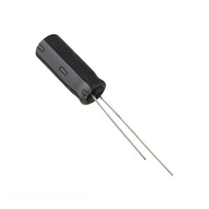Distribuidor Autorizado, Condensador de Aluminio UHM0J222MPD6 de 2200 uF, 20%, 6.3V, Tipo Radial - Product Image 1