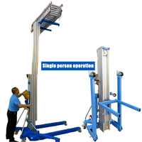 Portable manuel 3.5m 5m 6.5m 7.9m climatisation plate-forme de travail élévateur en alliage d'aluminium avec ascenseur à commande manuelle