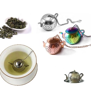 Infuseur à thé en acier inoxydable or Rose de haute qualité rond en métal soupe théière forme porte-boule infuseur - Product Image 6
