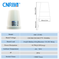 Contrôleur d'éclairage public extérieur CNRIYA AC 220V 10A IP54, sensible et réglable, à détection photoélectrique automatique