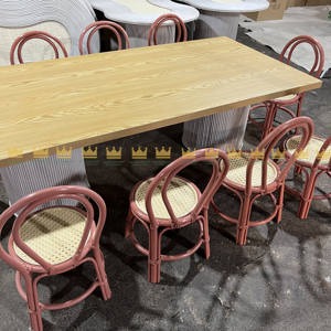 Juego de Mesa de Comedor de Ratán Rectangular y Ovalado en Oferta, Mesa de Fiesta al por Mayor para Uso en Exteriores, Parques y Hoteles - Product Image 2