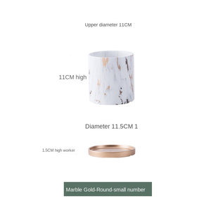Maceta de orquídeas y mariposa nórdica, de cerámica, sencilla, especial, de lujo, pequeña, <span class=keywords><strong>con</strong></span> bandeja - Product Image 5